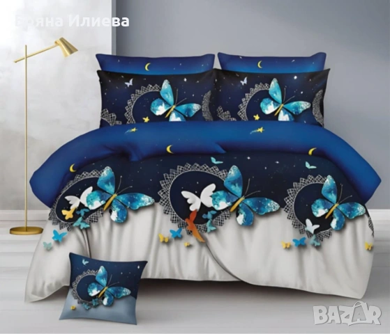 Луксозни двулицеви спални комплекти 6 части с ластик, снимка 13 - Спално бельо - 53357071