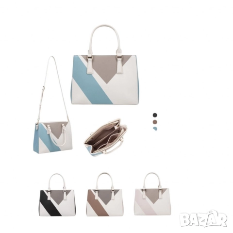 Дамска чанта с геометричен дизайн, снимка 6 - Чанти - 52099300
