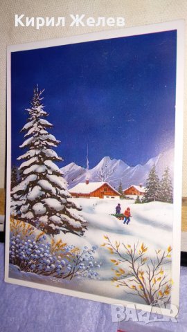 ЛОТ 4 СТАРИ КРАСИВИ ЗИМНИ ПРАЗНИЧНИ ПОЩЕНСКИ КАРТИЧКИ 33445, снимка 4 - Филателия - 38777742