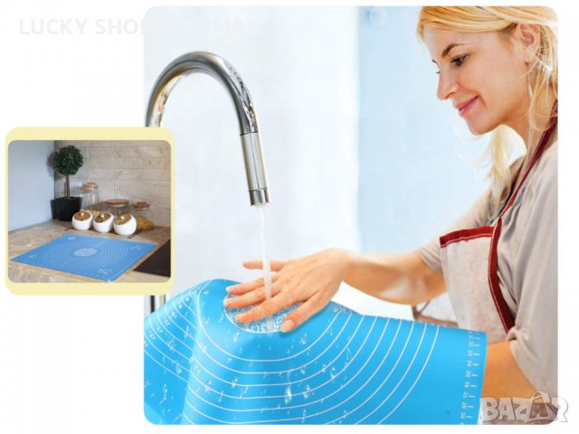 Силиконова подложка за месене и точене, снимка 3 - Съдове за готвене - 39108110