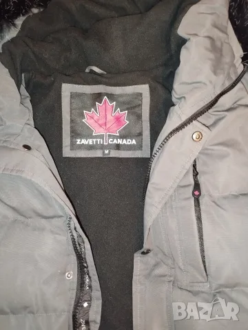 Мъжко зимно яке/парка Zavetti Canada – размер M (Тъмносиво), снимка 7 - Якета - 56145322
