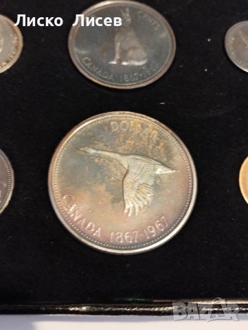 Канада 1967г. мат гланц сет 6 монети,4 от тях са сребро, снимка 7 - Нумизматика и бонистика - 53605473