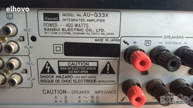 Стерео усилвател Sansui AU-G33X, снимка 11 - Ресийвъри, усилватели, смесителни пултове - 38931664