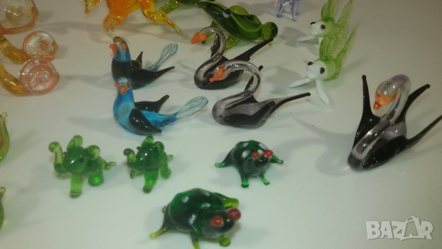 Лот миниатюрни стъклени животни и ябълка, снимка 7 - Колекции - 53358990