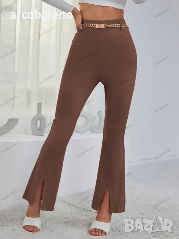 Дамски панталон с широки крачоли и висока талия, 3цвята - 023, снимка 13 - Панталони - 39259327