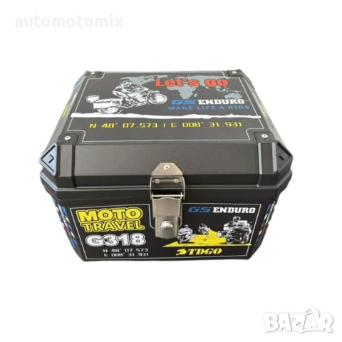 Куфар за мотор 45л.,Кутия за задната част на мотор, цветен - 721406