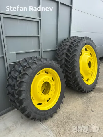 Комплект нови 4 бр. тесни гуми с джанти за редови обработки-John Deere 270/95-32- 320/90-46 - N01941, снимка 2 - Селскостопанска техника - 50063205