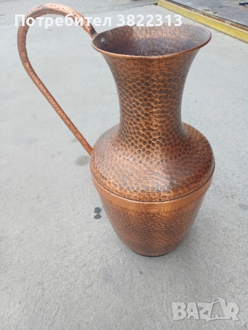 Ваза медна кована,ръчна изработка, снимка 2 - Антикварни и старинни предмети - 51829494