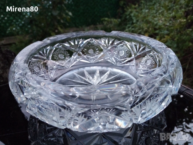 * BOHEMIA * - голям кристален пепелник !, снимка 5 - Антикварни и старинни предмети - 52155726