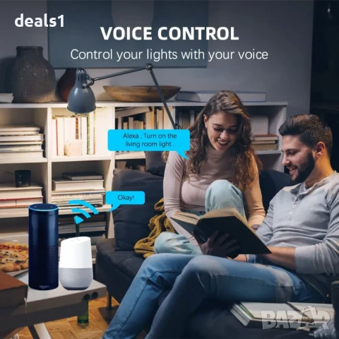 WiFi Димируема RGBCW LED крушка Tuya E27 15W Smart Life APP Съвместима с Alexa Google Home и Alice, снимка 9 - Лед осветление - 50534308
