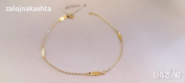 Нова-Златна гривна-0,89гр/14кр, снимка 6 - Гривни - 52735921