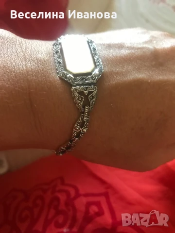 Сребърна поръчкова гривна ръчна изработка, снимка 10 - Гривни - 51307306