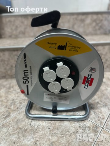 Ел.удължител Макара 50 метра с 4 гнезда- Kraft Royal, снимка 2 - Други инструменти - 44465295