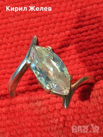 КРАСИВ СКЪПОЦЕНЕН СРЕБЪРЕН ПРЪСТЕН СРЕБРО 925 с ГОЛЯМ ИСКРЯЩ ФАСЕТИРАН ПЛАНИНСКИ КРИСТАЛ 47536, снимка 8 - Пръстени - 50024399