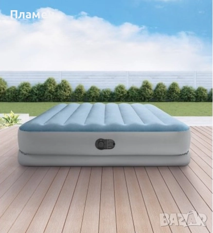 НАДУВАЕМ двоен ДЮШЕК легло, матрак спалня COMFORT Dura-Beam Plus 203X152X36 СМ с USB помпа