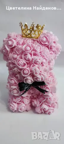 Мече от вечни рози , снимка 4 - Подаръци за жени - 48830914