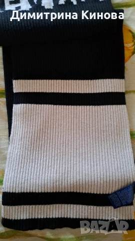 зимен шал GANT -черно бял , снимка 2 - Шалове - 53339536