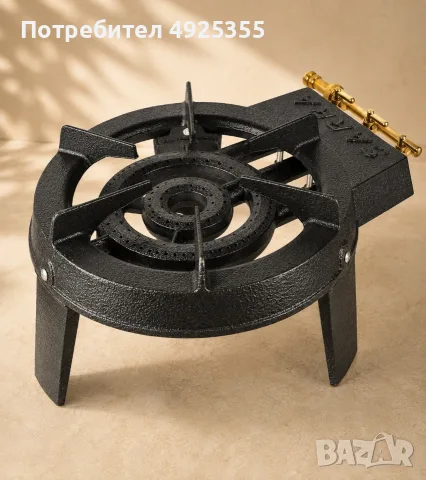 Чугунена пиростия с 3 крана – кръгла, 9 kW