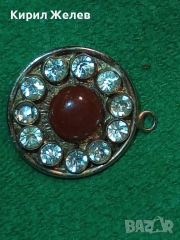 СТАР ПОСРЕБРЕН АРТ ДЕКО РЕТРО МЕДАЛЬОН с ШЛИФАВАН ЧЕРВЕН КЕХЛИБАР ФАТУРАН и ФАСЕТИРАНИ ЦИРКОНИ 29364, снимка 15 - Антикварни и старинни предмети - 37720118