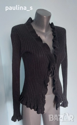 Два броя / Памучен топ тип жилетка с къдри "38" и "H&M" , снимка 11 - Жилетки - 36675878