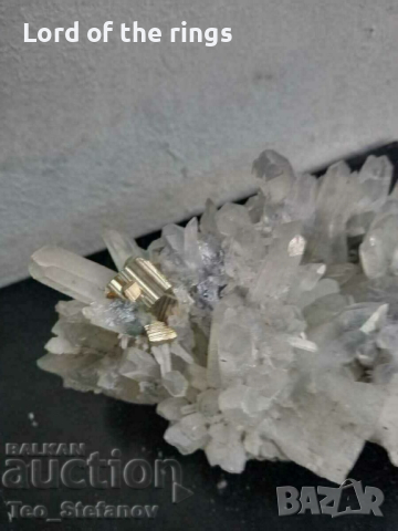Друза планински кристал, кварц, пирит,галенит, снимка 3 - Други ценни предмети - 44659771