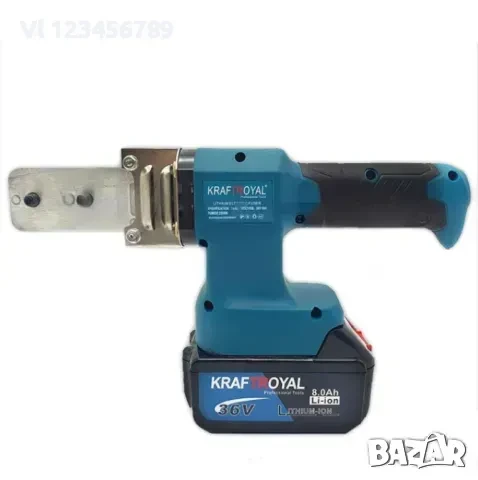 Акумулаторна Лепачка за ППР тръби KraftRoyal с Батерия, Зарядно + 5 накрайника Ф20 – Ф50, снимка 2 - Други инструменти - 50553098