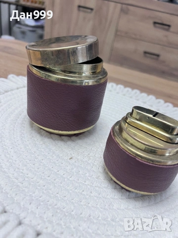 Колекционерски , уникален комплект Erhard  -запалка и кутия за цигари, снимка 3 - Антикварни и старинни предмети - 53229499