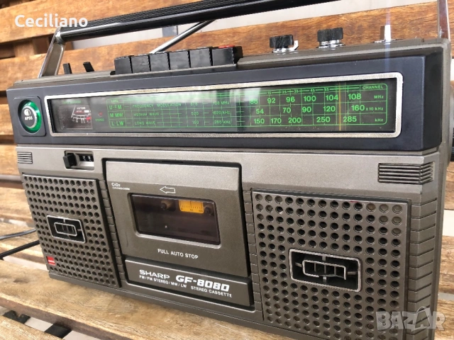 Радиокасетофон SHARP GF 8080E(Japan-1977г.)  Работещ на всичко,много запазен!, снимка 6 - Радиокасетофони, транзистори - 53730793