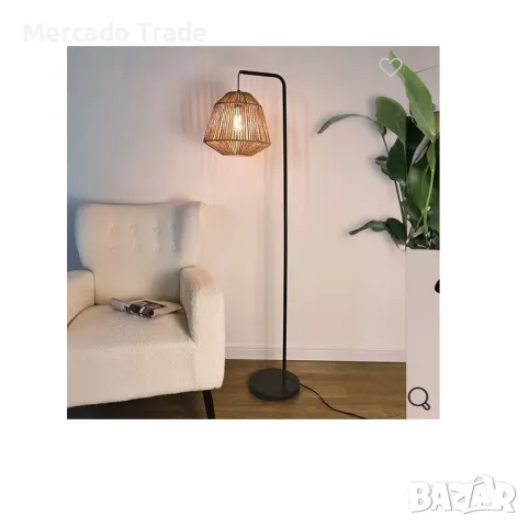 Декоративна настолна лампа Mercado Trade, Плетен абажур, 40W