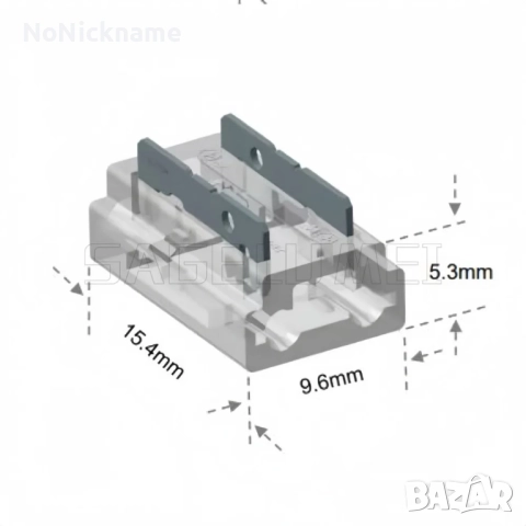 10бр. 2-пинов COB конектор за LED лента 8в1 за PCB LED лента с ширина 8мм L/T/X форма, снимка 11 - Лед осветление - 52610949