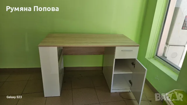 Бюро, бяло и дъб сонома, снимка 3 - Бюра - 56350061