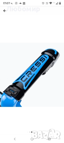 Маска за шнорхелинг, Cressi, силикон/поликарбонат, черно/синьо,S M, снимка 7 - Водни спортове - 52504153