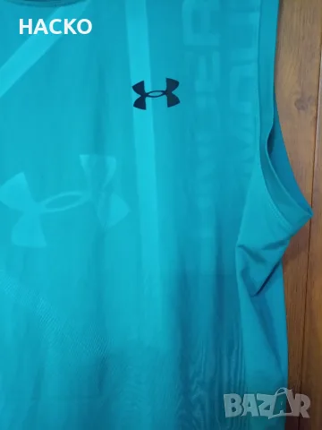 Потник Under Armour в Тюркоазено Зелен Цвят Размер 3XL 100% Оригинален Внос от Англия, снимка 6 - Тениски - 56117120