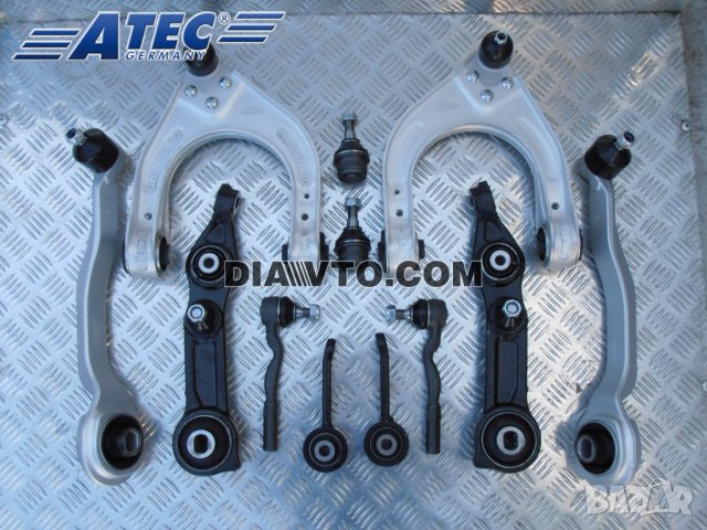 W211 Пълен комплект носачи предно окачване УСИЛЕНО Mercedes C219 CLS ATEC Germany с гаранция, снимка 2 - Части - 35693341