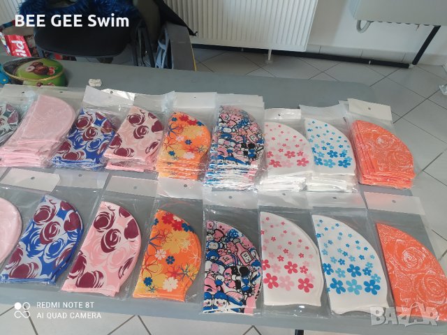 Плувни шапки -100% силикон, снимка 8 - Водни спортове - 34411469