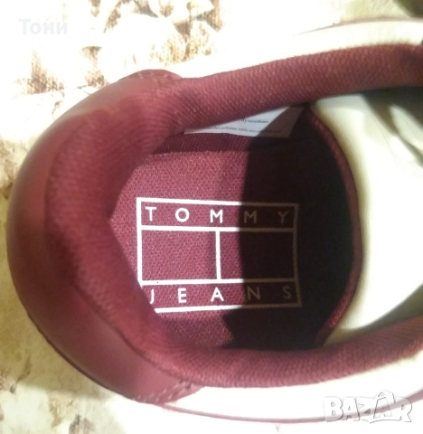 TOMMY HILFIGER Оригинал Нови Дамски Маратонки от Естествена Кожа 41, снимка 6 - Маратонки - 52542424