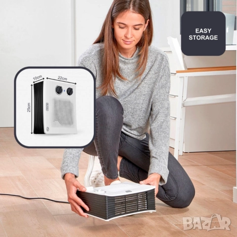 Компактен вентилаторен отоплител, BLACK+DECKER BXSH2001E, снимка 4 - Друга електроника - 51895882