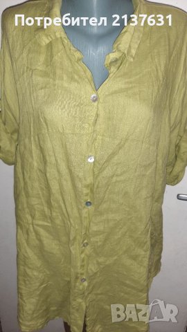 ДАМСКА Италианска ЛЕНЕНА РИЗА  - Размер XXXL /  XXXXL , снимка 1