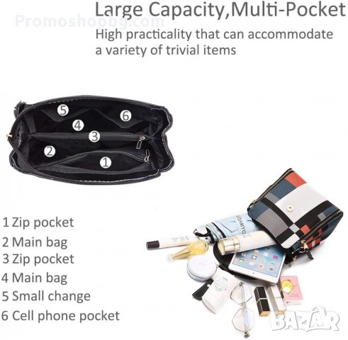 Дамска раница Оxford- Черна Кафява, снимка 6 - Раници - 34447963