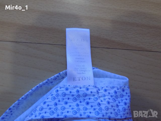 риза eton тениска блуза потник яка оригинална мъжка размер M, снимка 6 - Ризи - 40210335