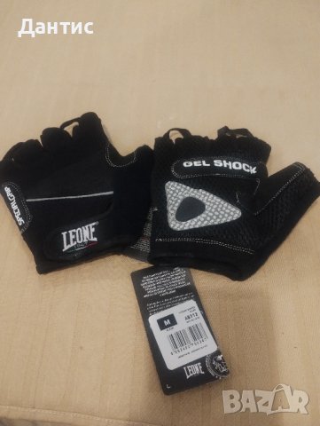 Черни фитнес ръкавици LEONE Унисекс ръкавици размер M-

, снимка 2 - Спортна екипировка - 44402291