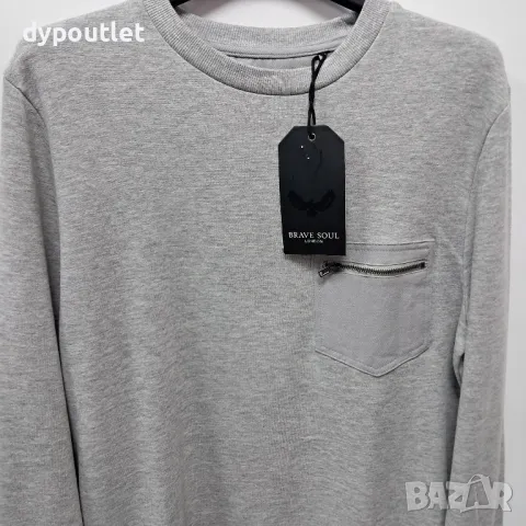 Мъжки ватиран пуловер "Brave soul". Размери - S, M, L и XL., снимка 4 - Пуловери - 48279465