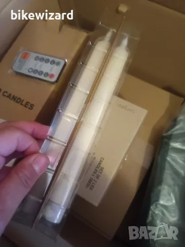 Eldnacele 6 Броя LED свещи с функция таймер мигащ пламък LED изработени от восък НОВИ, снимка 5 - Други - 50002095