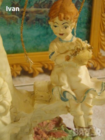 Capodimonte-31см Винтидж Порцелан Статуетка/Фигура,Подпис от Бруно Мерли-Bruno Merli-1983 Florence, снимка 15 - Статуетки - 39964138