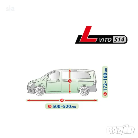 Покривало за бус, MERCEDES Vito/Viano W639 2003 - 2014 / W447 10.2014 +, снимка 2 - Аксесоари и консумативи - 48279678