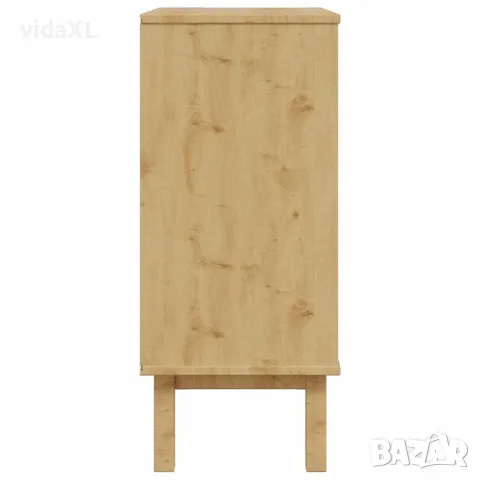 vidaXL Шкаф с чекмеджета OTTA кафяво и бяло 76,5x39,5x90 см бор масив, снимка 7 - Скринове - 56147218