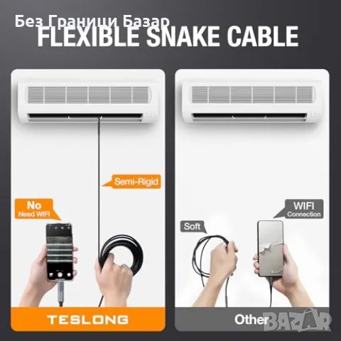 Нова Ендоскоп Камера за Труднодостъпни Места, LED Осветление, USB-C, Водоустойчива, снимка 5 - Други стоки за дома - 47848945