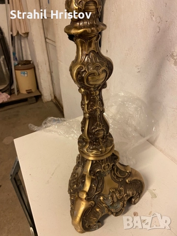 Стара стоика за месингова лампа, снимка 6 - Антикварни и старинни предмети - 52519278