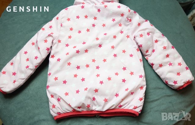 Детско светло розово яке на звездички за момиче, снимка 7 - Детски якета и елеци - 38687860