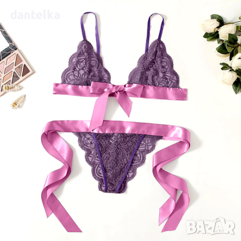 B230 Секси дантелен комплект. Еротично бельо. Секси бельо от две части. Съблазнително бельо